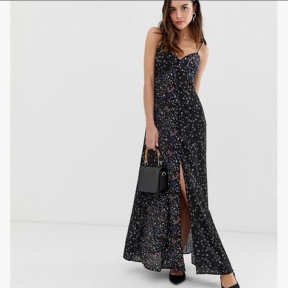 NWT French Connection aubine floral maxi slip dress Sz 6 - Picture 1 of 8